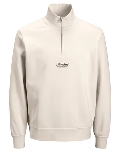 Jack & Jones Junior - JJESoho Quarter Zip Sweatshirt - Moonbeam